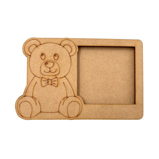 Teddy Bear Layered Premium MDF Photo Frame for DIY Painting & Craft-116