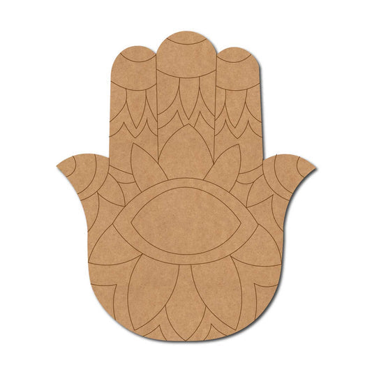 Hamsa Hand pre marked mdf cutout design 17