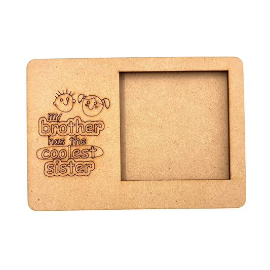 Rakhi Siblings 3 Layered Premium MDF Photo Frame for DIY Painting & Craft-138