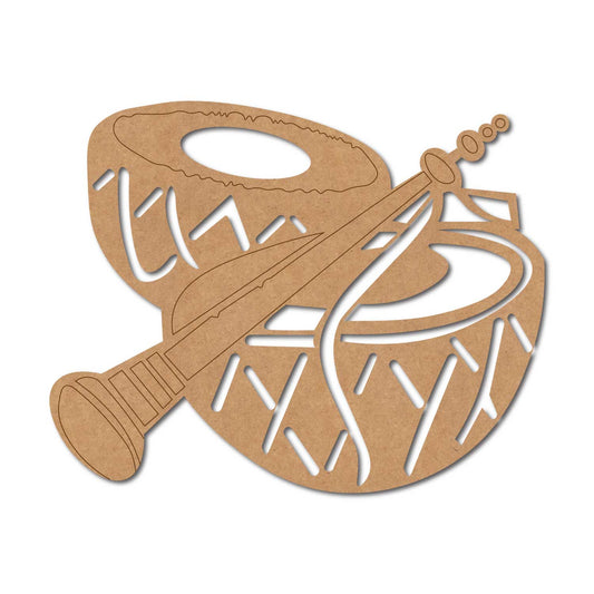 Musical Instruments pre marked Mdf Cutout Design 22