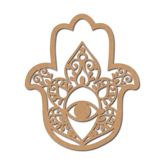 Hamsa Hand pre marked mdf cutout design 15