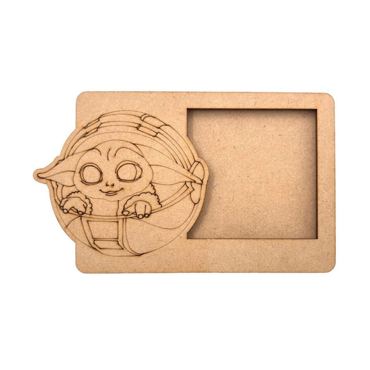 Bady Yoda Star Wars 3 Layered Premium MDF Photo Frame for DIY Painting & Craft-123