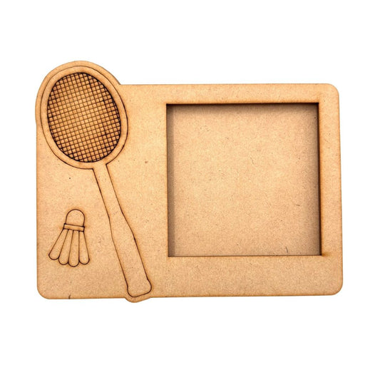 Game Badminton 3 Layered Premium MDF Photo Frame for DIY Painting & Craft-143