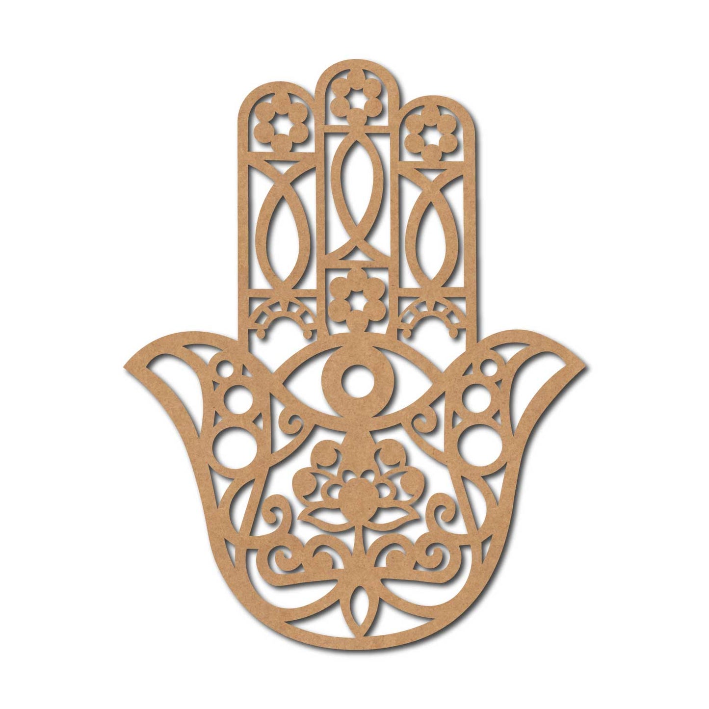 Hamsa Hand pre marked mdf cutout design 21