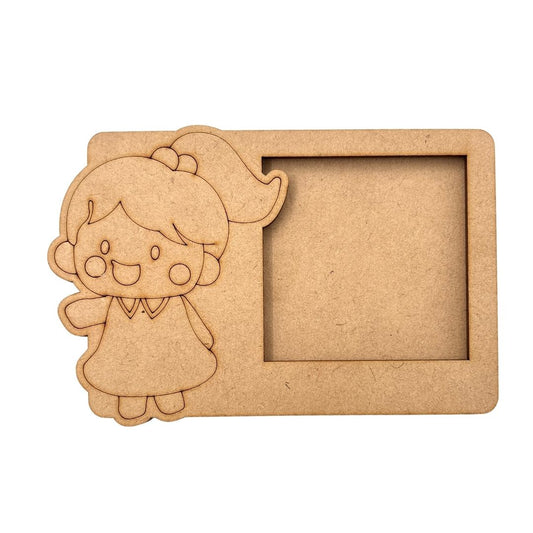 Girl 3 Layered Premium MDF Photo Frame for DIY Painting & Craft-149
