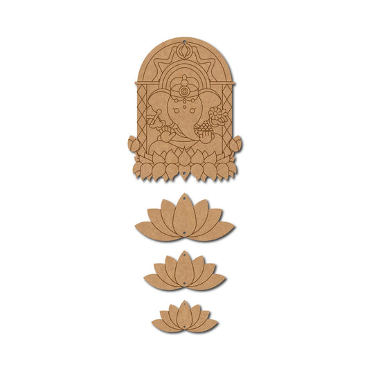 Ganeshji Lotus Wall Hanging Design 5