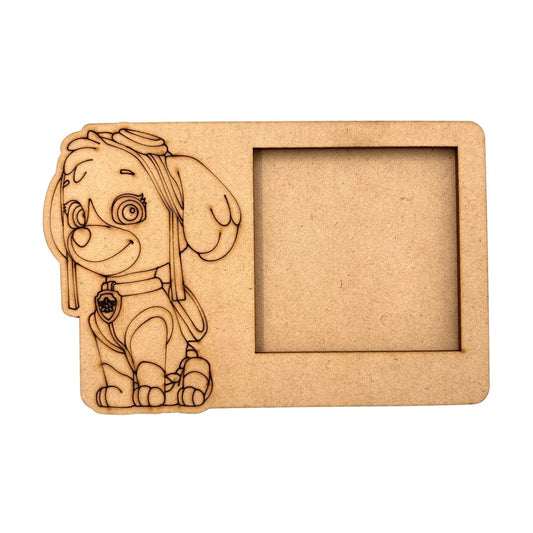 Dog 3 Layered Premium MDF Photo Frame for DIY Painting & Craft-129