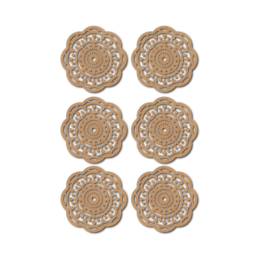 MDF Coaster Set with Stand (Set of 6)