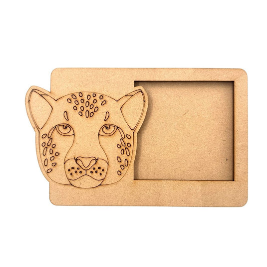 Cheetah 3 Layered Premium MDF Photo Frame for DIY Painting & Craft-153