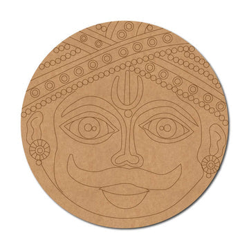 Cheriyal Mask man Indian Folk Art Premarked Mdf Design 11