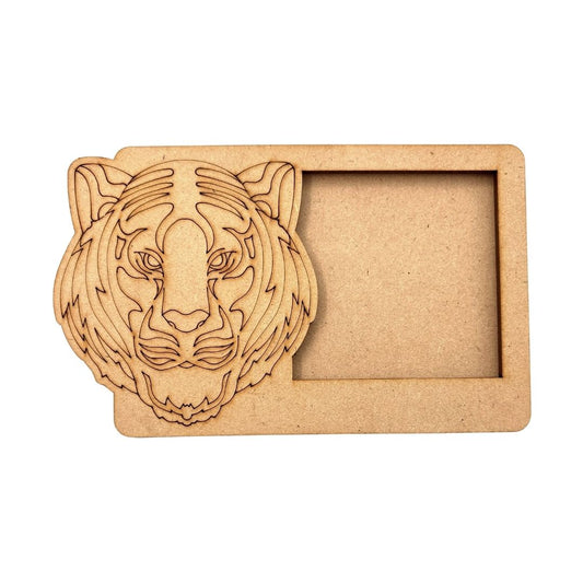 Tiger 3 Layered Premium MDF Photo Frame for DIY Painting & Craft-151