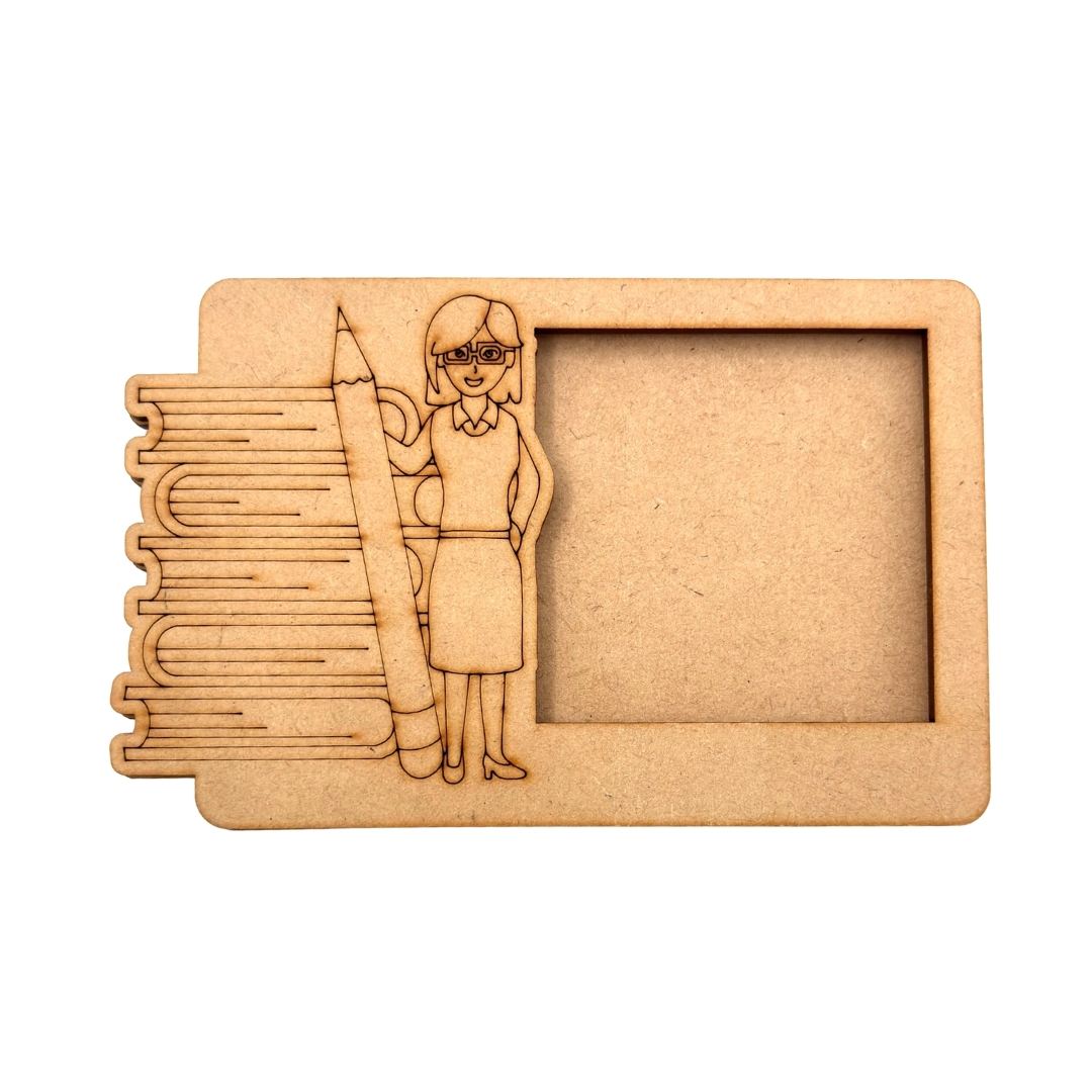 Teacher 3 Layered Premium MDF Photo Frame for DIY Painting & Craft-146