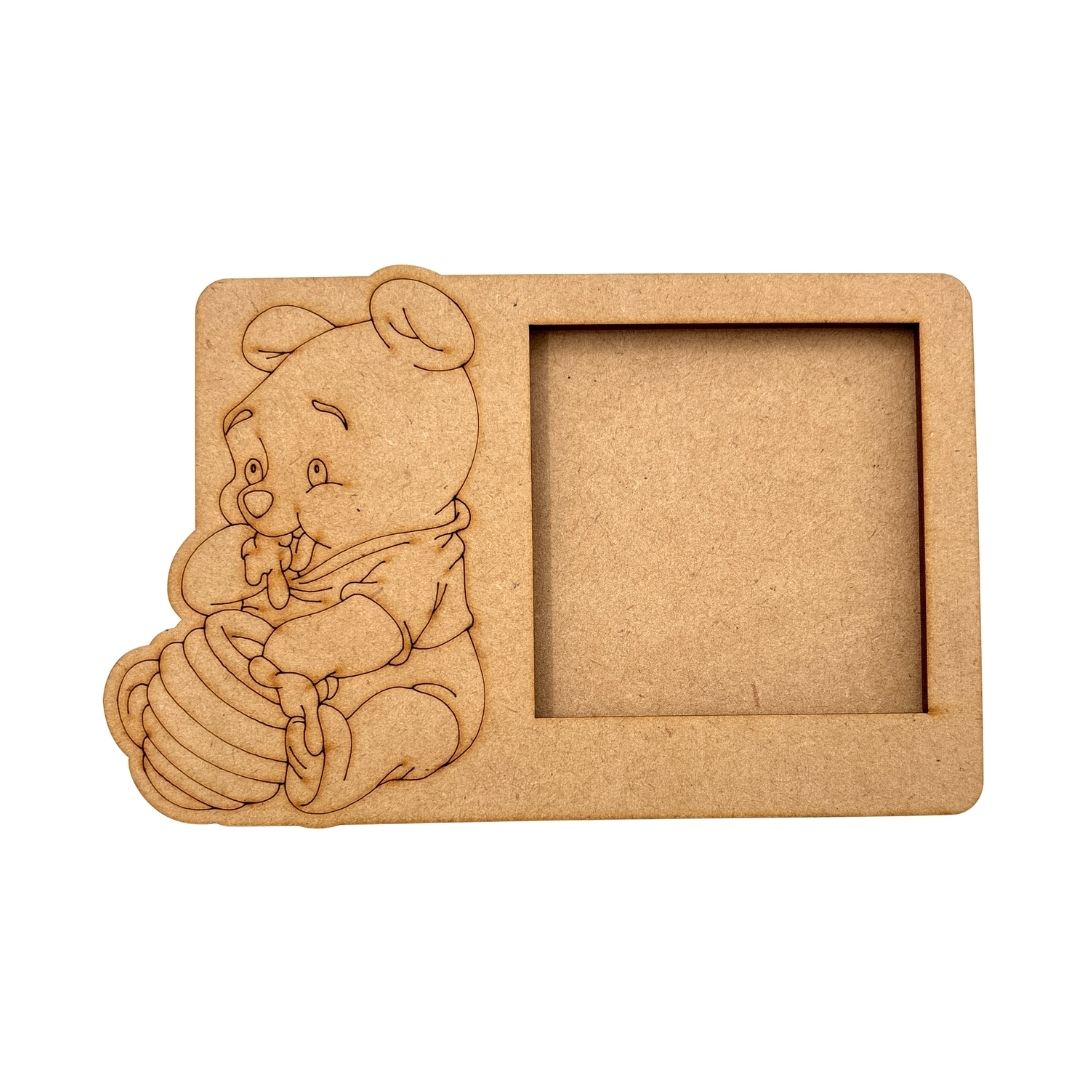 Winne The Pooh 3 Layered Premium MDF Photo Frame for DIY Painting & Craft-135