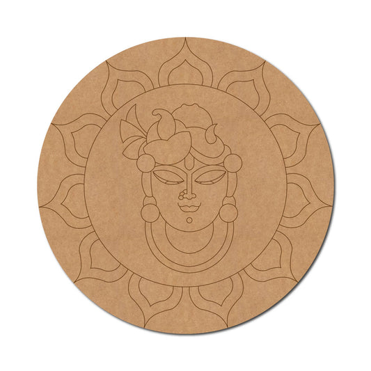 Shrinathji  Mandala Premarked Mdf Cutout Design 15