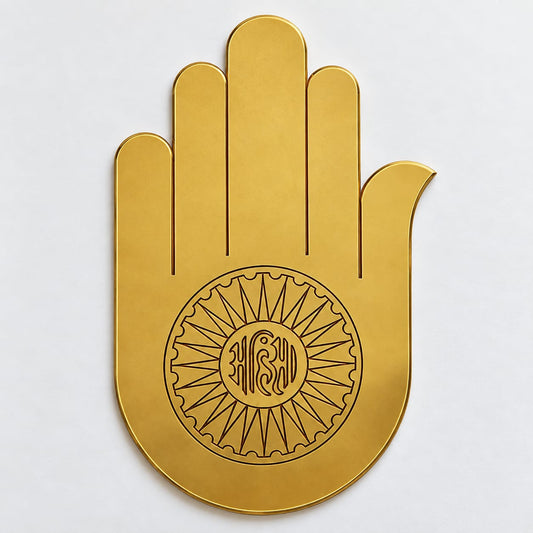 Jain Ahimsa Hand Engraved Acrylic Cutouts Design 1