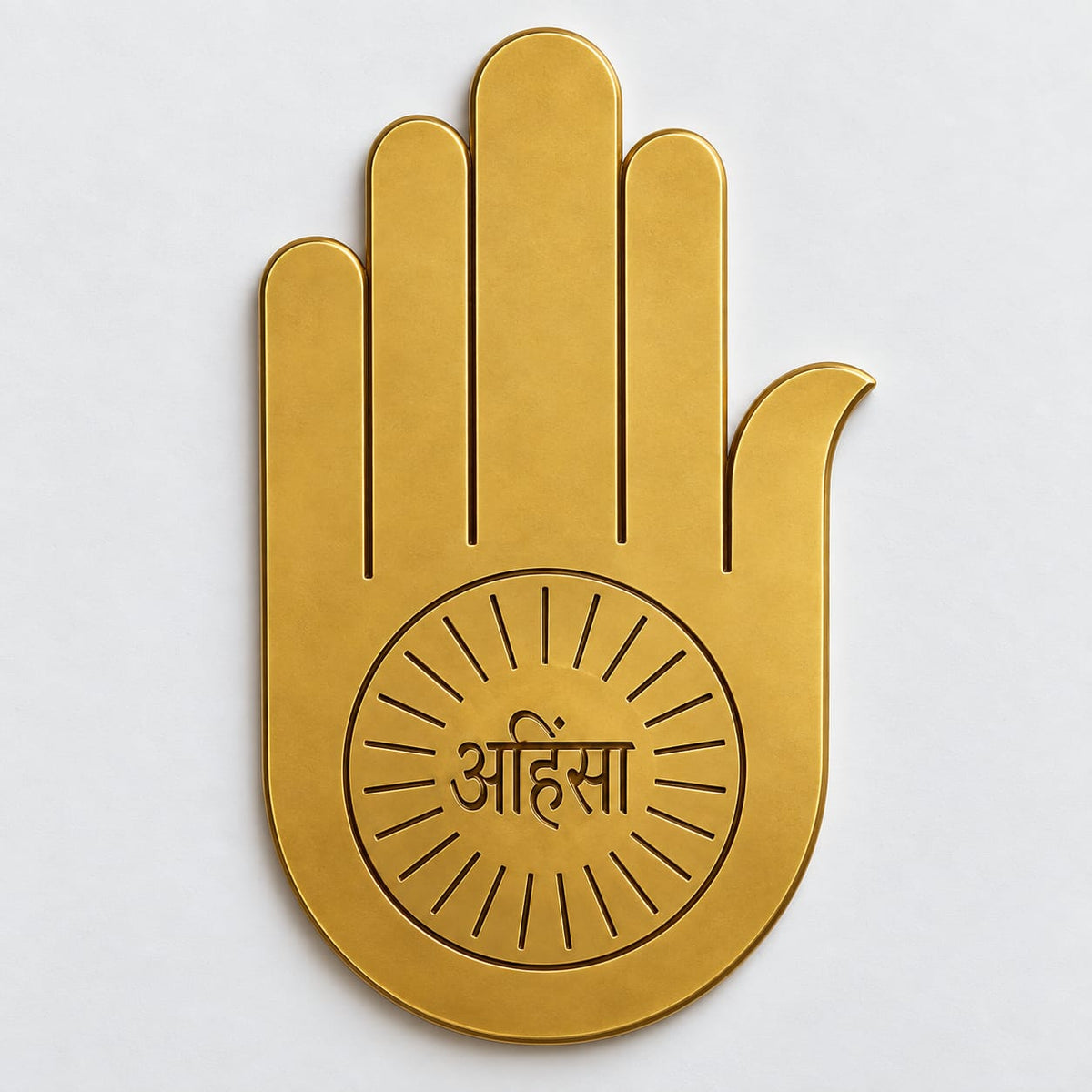 Jain Ahimsa Hand Engraved Acrylic Cutouts Design 2