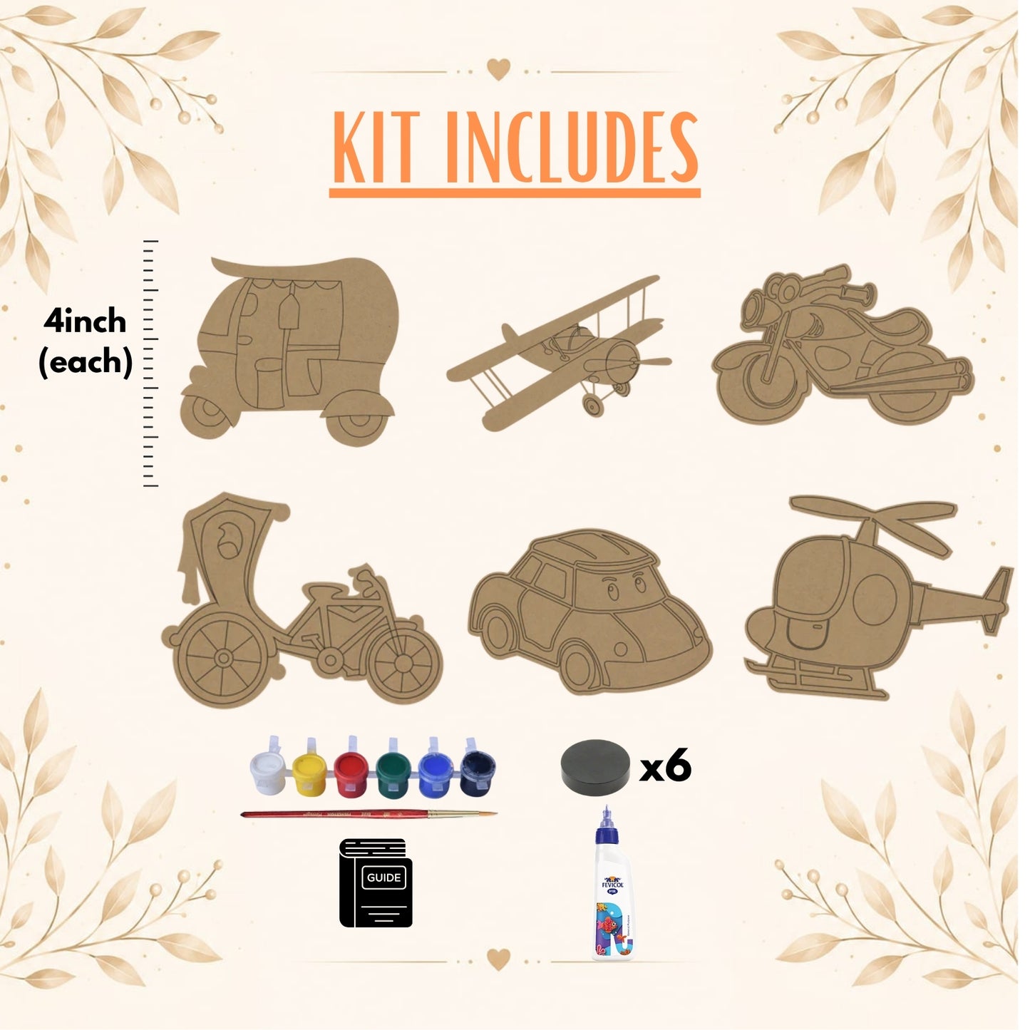 Vehicle Fridge Magnet DIY Kit – Paint Cars, Bikes, Planes & More