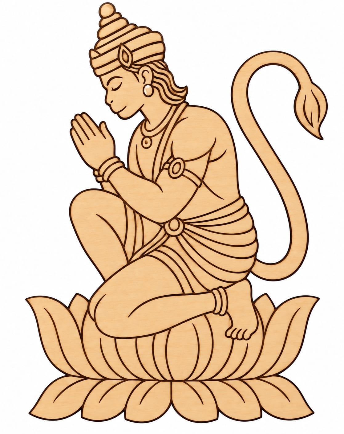 Hanumanji Mdf Cutout Design 20