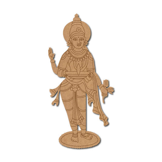 Lakshmi ji pre marked mdf cutout design 7