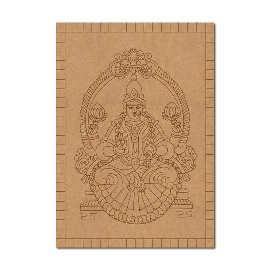 Lakshmi ji pre marked mdf cutout design 10