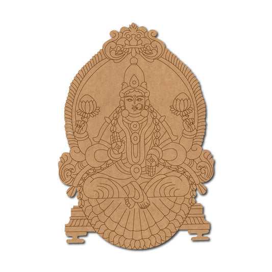 Lakshmi ji pre marked mdf cutout design 12