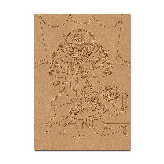 Durga Maa pre marked mdf cutout design 17