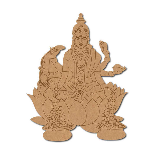 Lakshmi ji pre marked mdf cutout design 9