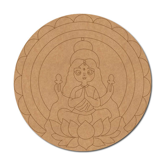 Lakshmi ji pre marked mdf cutout design 8