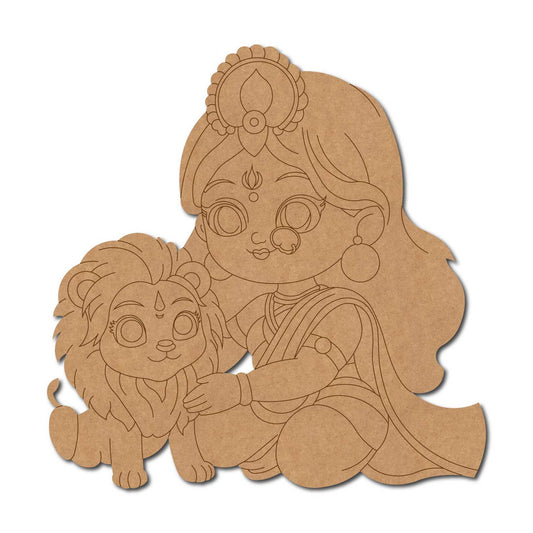 Durga Maa pre marked mdf cutout design 4
