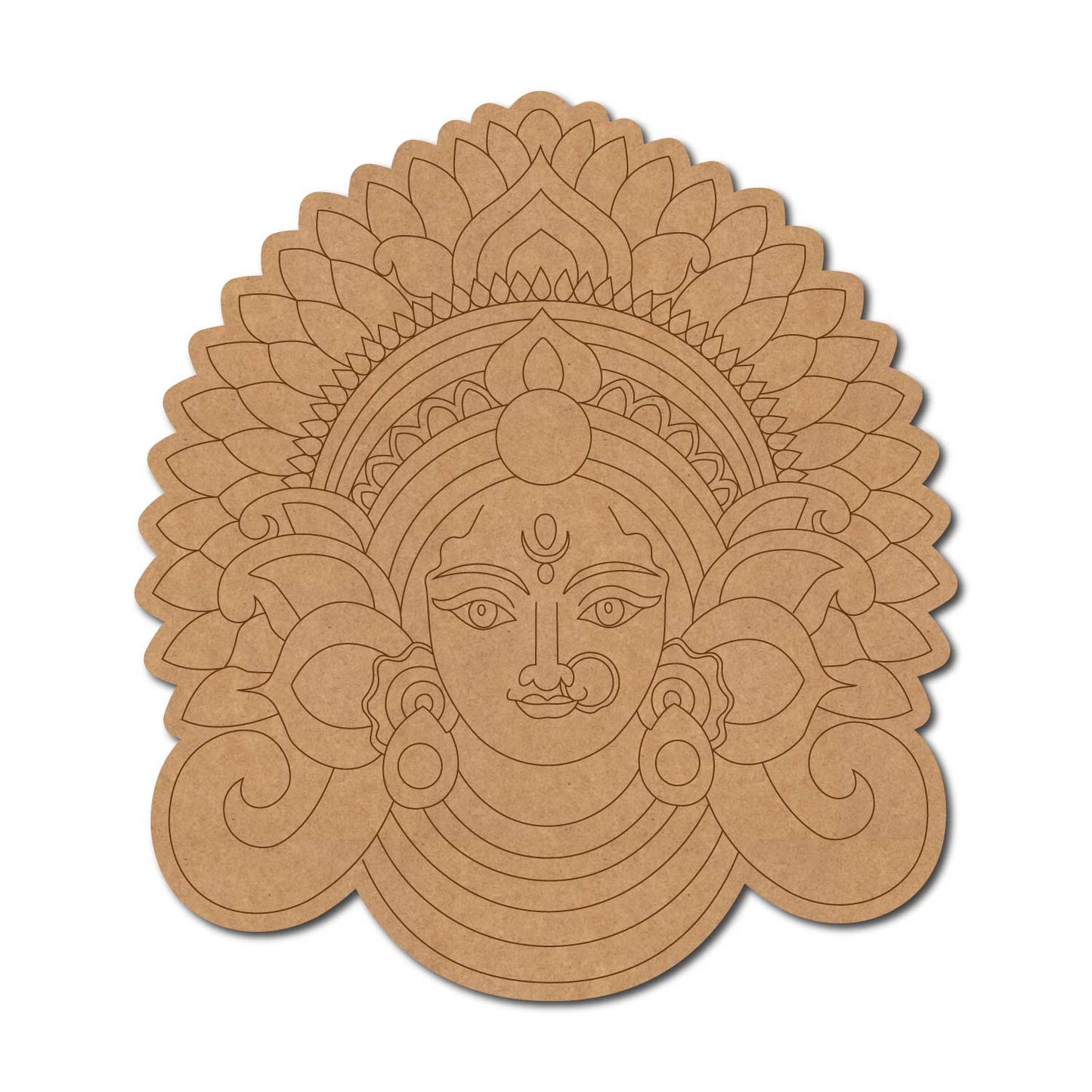 Durga Maa pre marked mdf cutout design 2