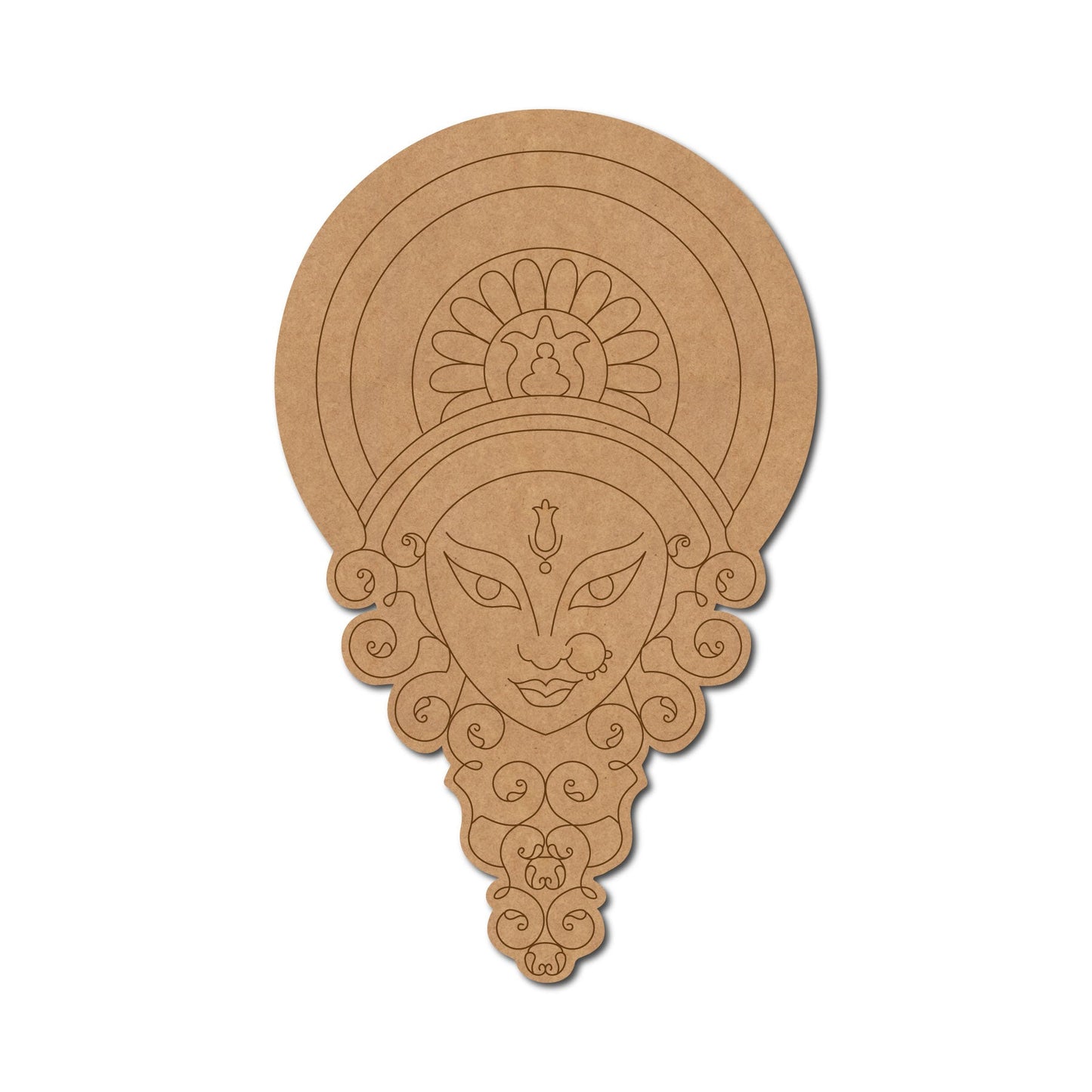 Durga Maa pre marked mdf cutout design 1