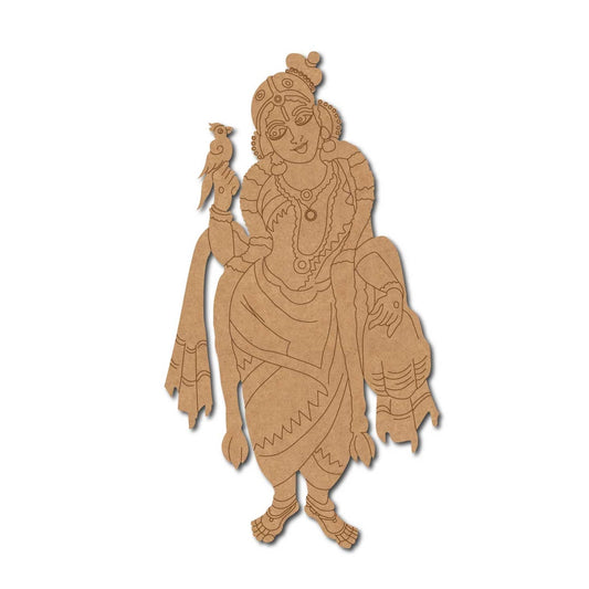 Saraswati ji pre marked mdf cutout design 11