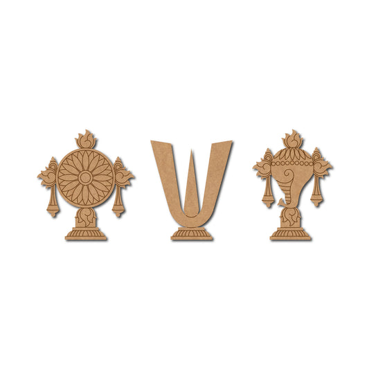 Tirupati Venkateshwara Swamy Vishnuji Symbols Premarked Mdf Design 14