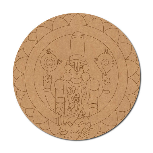 Tirupati Venkateshwara Swamy Mandala Premarked Mdf Design 7