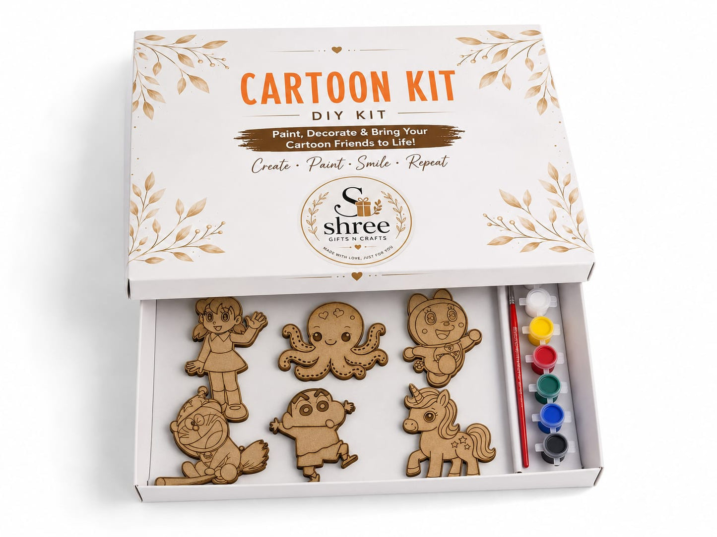 Cartoon Fridge Magnet DIY Kit – Paint & Create Cute Character Magnets