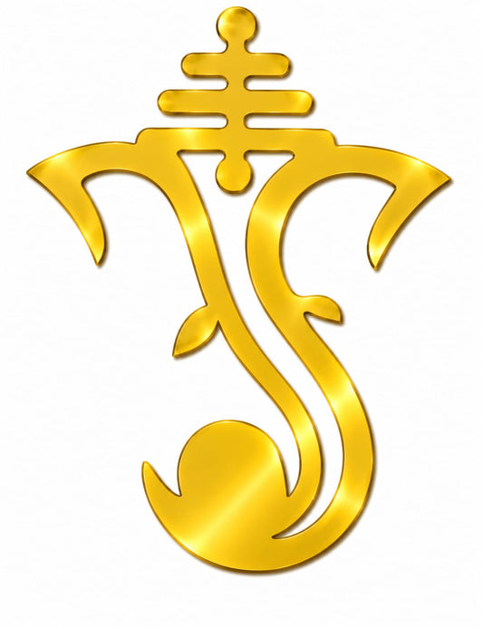 Ganeshji Golden Acrylic Cutout Design 5