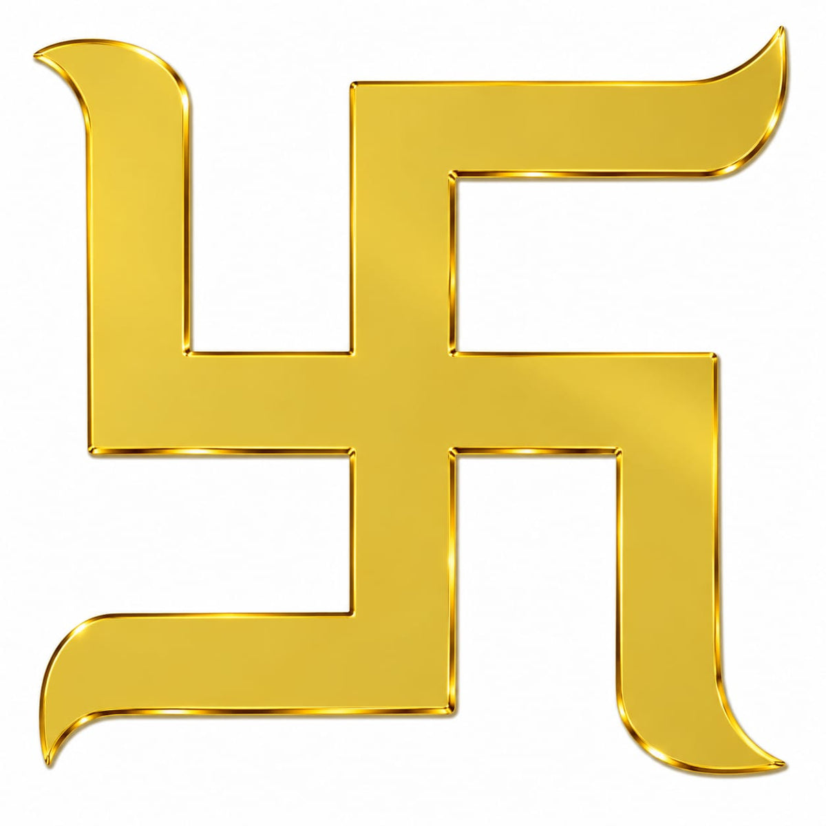 Swastik Golden Acrylic Cutout Design 2