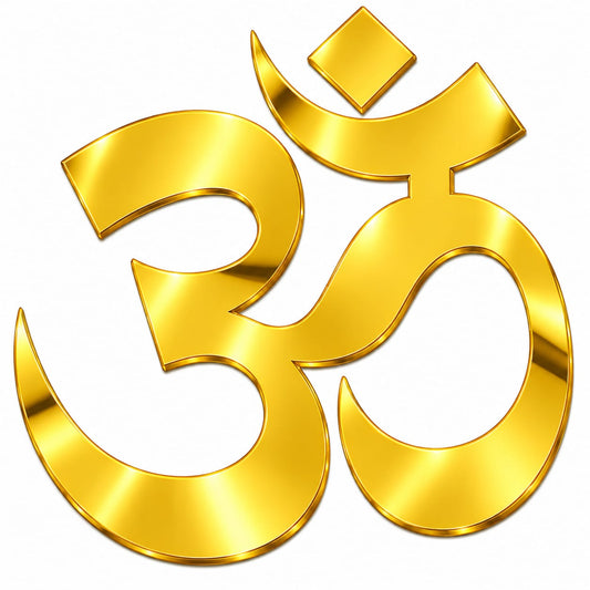 Om Golden Acrylic Cutout Design 1