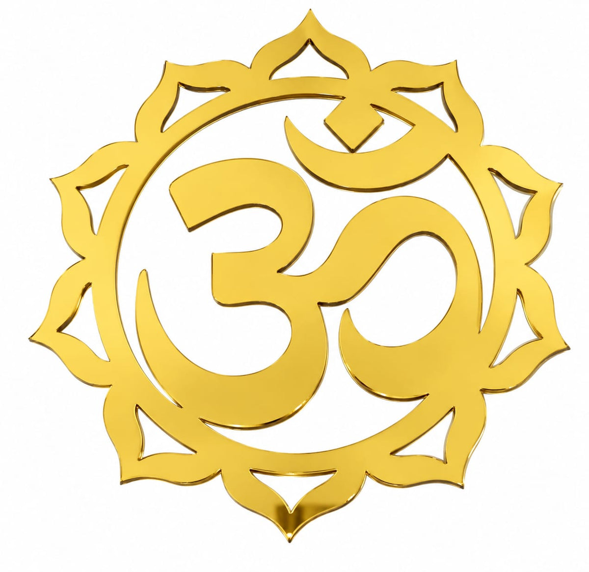 Om Golden Acrylic Cutout Design 3