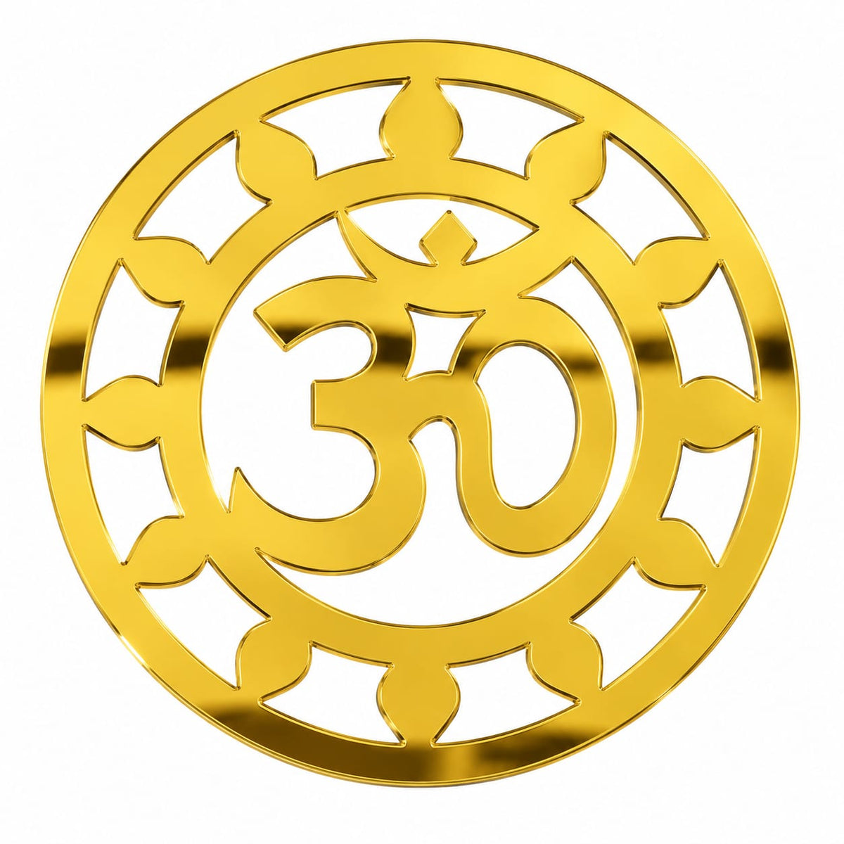 Om Golden Acrylic Cutout Design 4