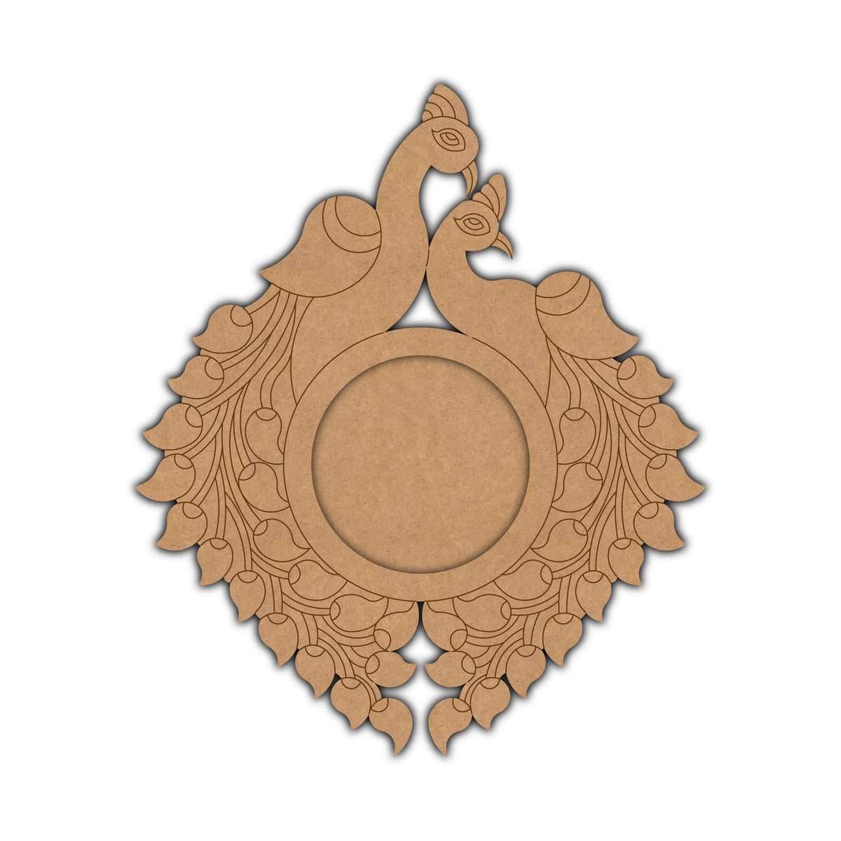 Peacock MDF Diya Holder 001