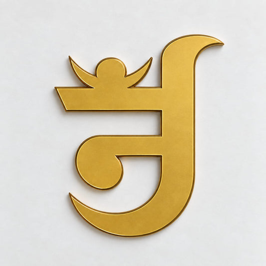 Jain Om Golden Acrylic Cutouts