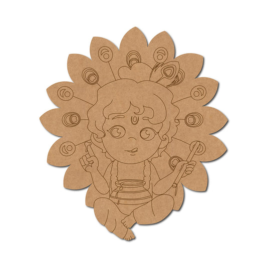 MDF Krishna Cut Out design-25
