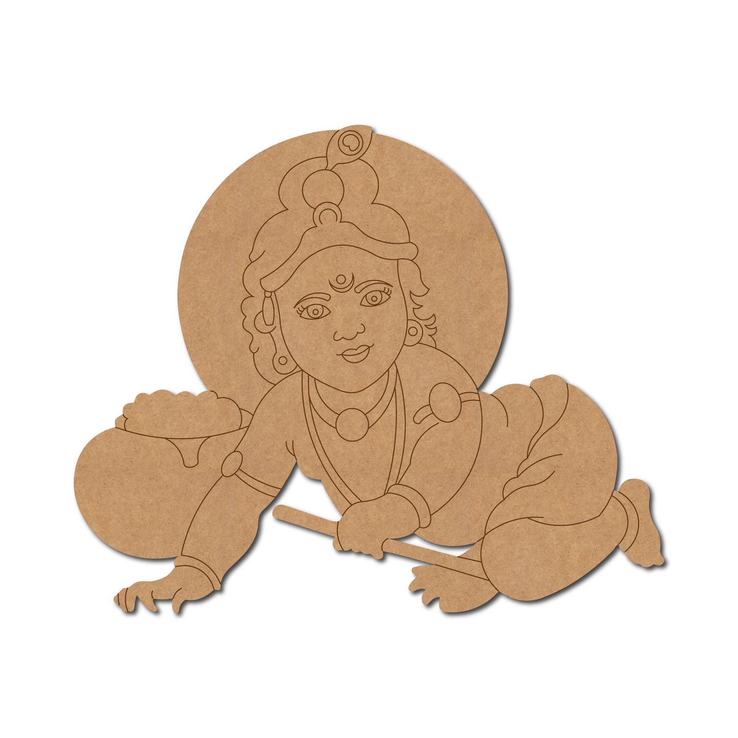 MDF Krishna Cut Out design-112