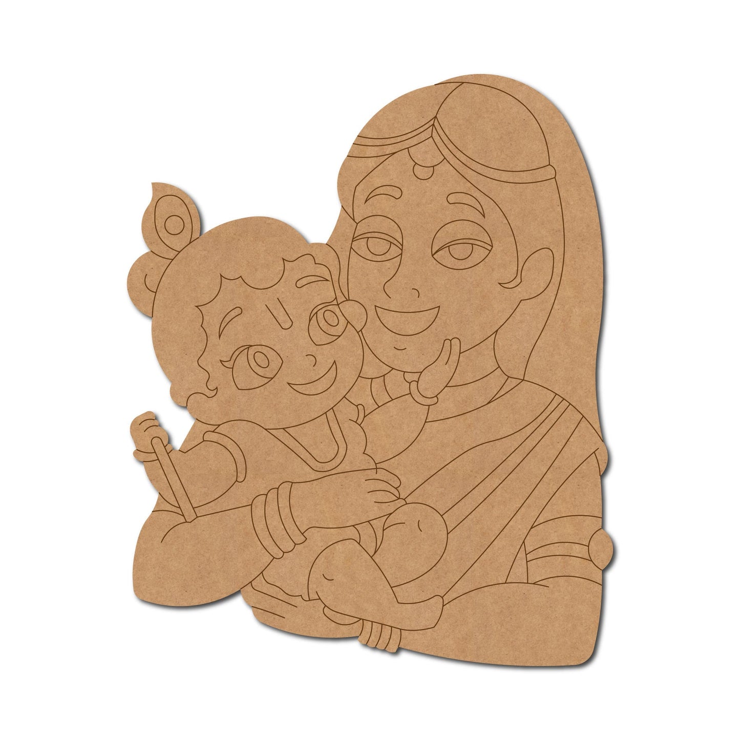 MDF Krishna Cut Out design-119