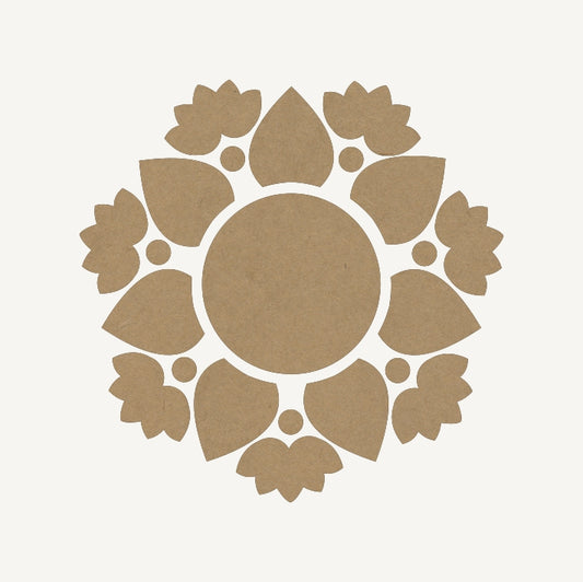 Premium MDF Rangoli Cutouts for DIY Painting & Home Decor | Shree Gifts N Crafts design-11