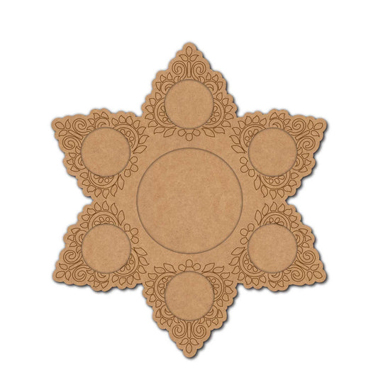 Multiple Designer MDF Diya Tealight Holder- 103